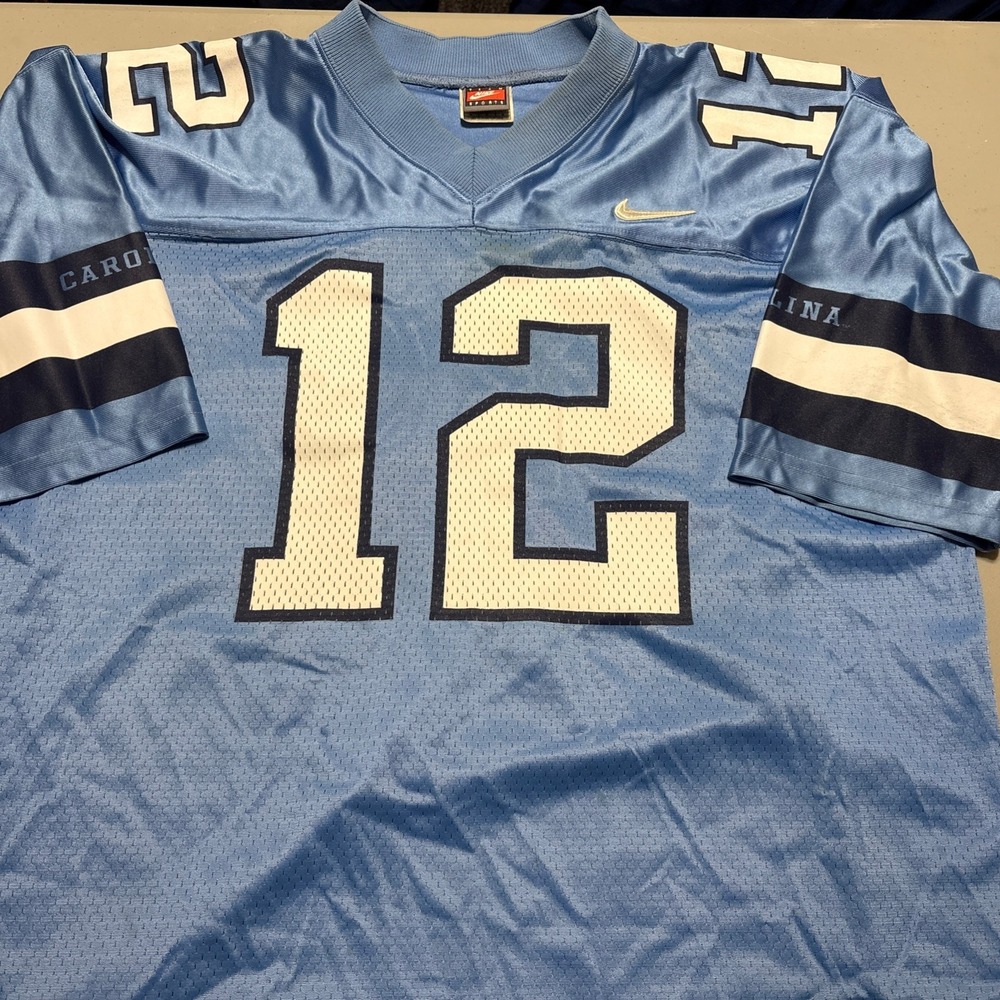 VTG 90s Nike UNC North Carolina Tar Heels Men's M/L Football Jersey #12